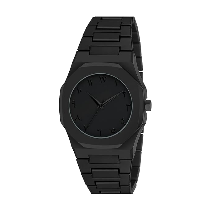Aura Dial & Polycarbonate Strap Analog Watch for Men & Boys (Black)