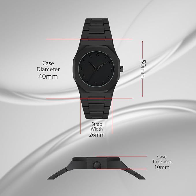 Aura Dial & Polycarbonate Strap Analog Watch for Men & Boys (Black)