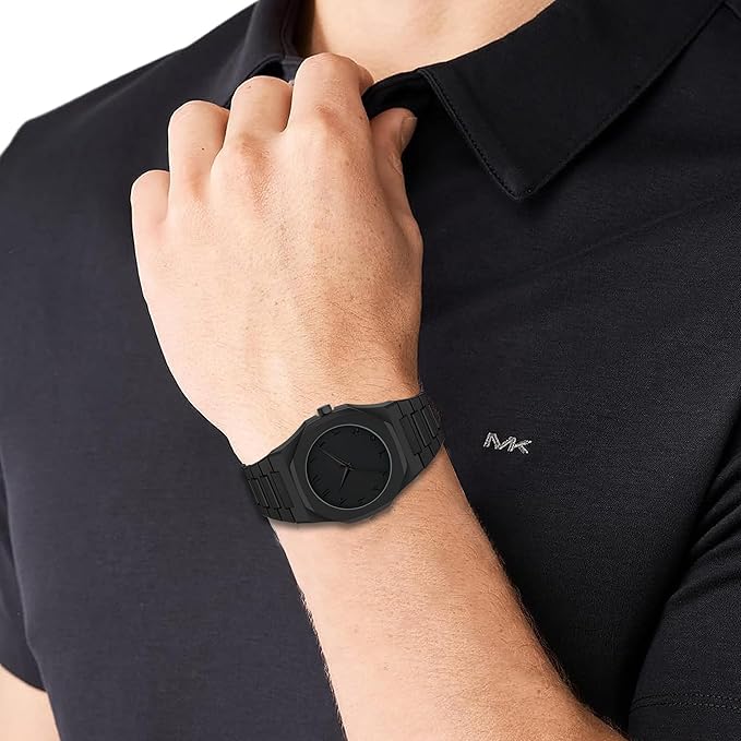 Aura Dial & Polycarbonate Strap Analog Watch for Men & Boys (Black)